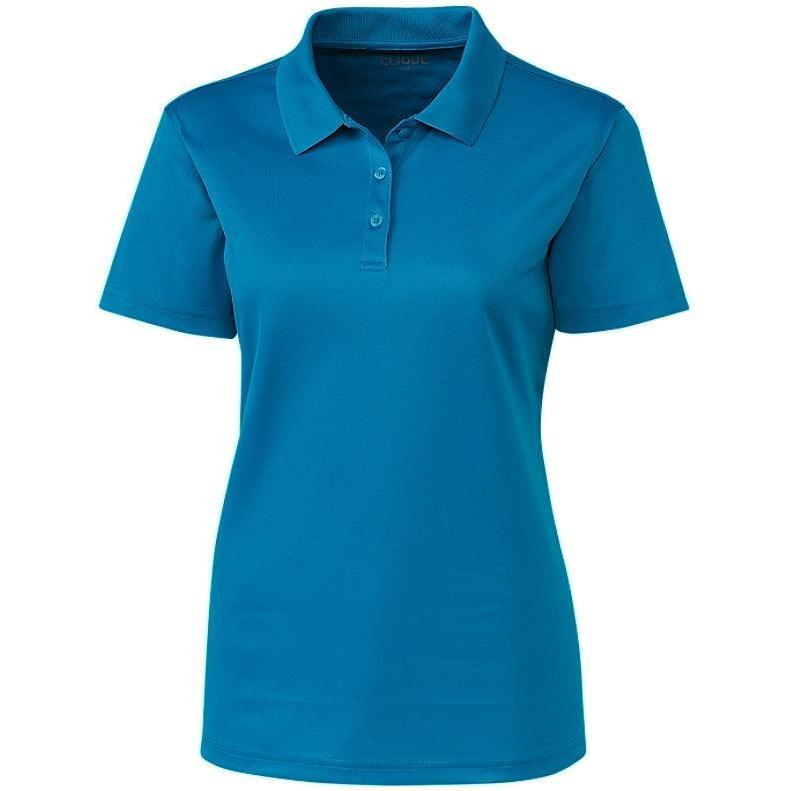 logo-left Clique Women's Spin Pique Polo-Ladies Polos-Clique-Ocean Blue-XS-Thread Logic