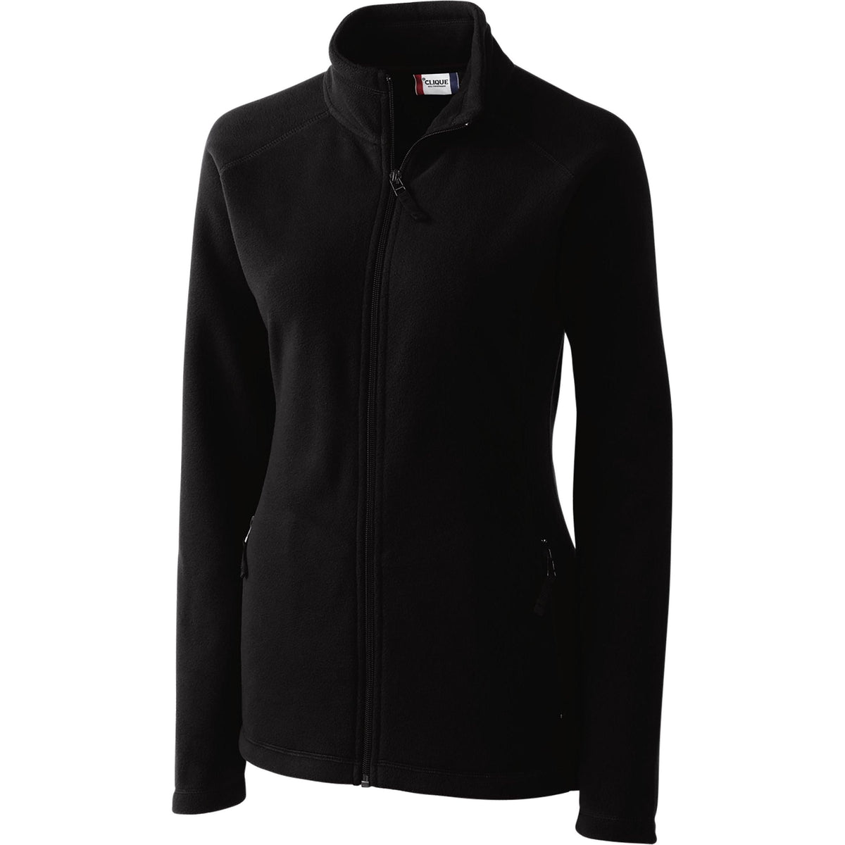 no-logo Clique Women's Summit Full Zip Microfleece-Ladies Jackets-Clique-Black-S-Thread Logic