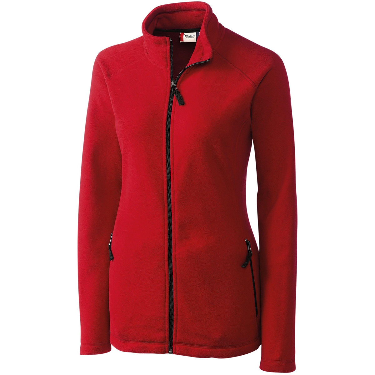 no-logo Clique Women's Summit Full Zip Microfleece-Ladies Jackets-Clique-Red-S-Thread Logic