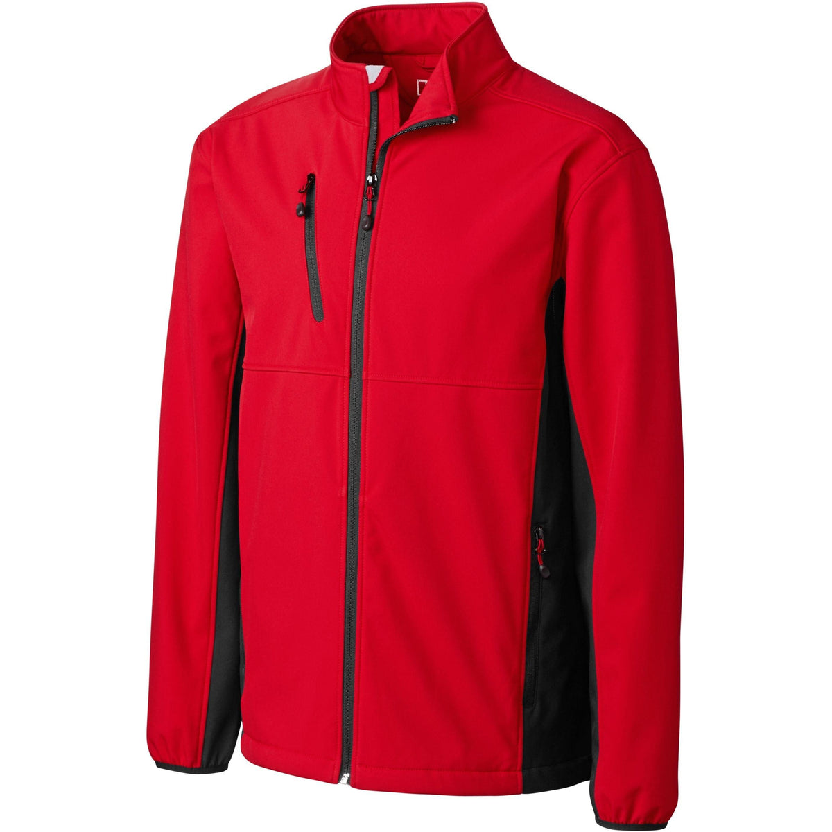 logo-left Clique Narvik Colorblock Softshell-Men's Jackets-Clique-Red/Black-S-Thread Logic