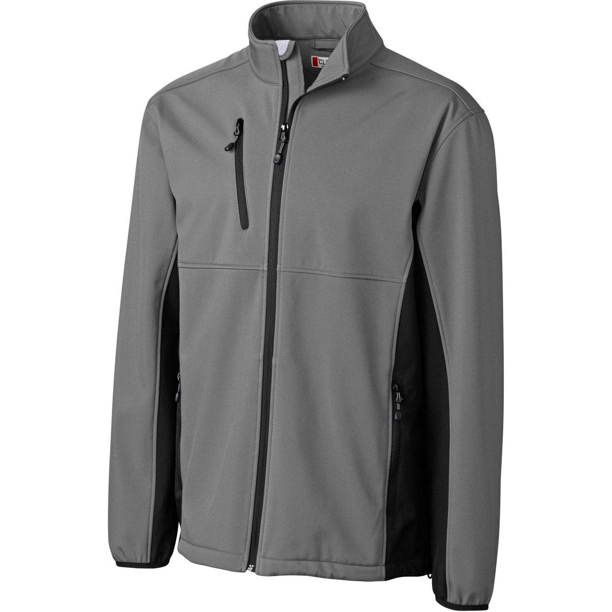 logo-left Clique Narvik Colorblock Softshell-Men's Jackets-Clique-Slate/Black-S-Thread Logic