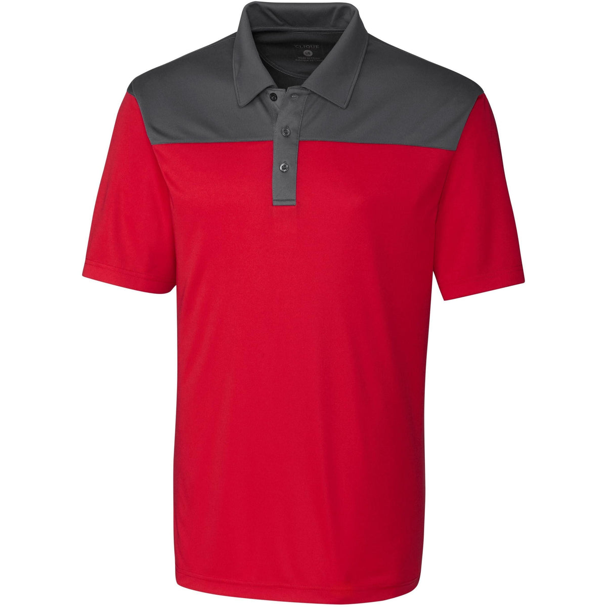logo-left Clique Parma Colorblock Polo-Men's Polos-Clique-Red/Titan-S-Thread Logic