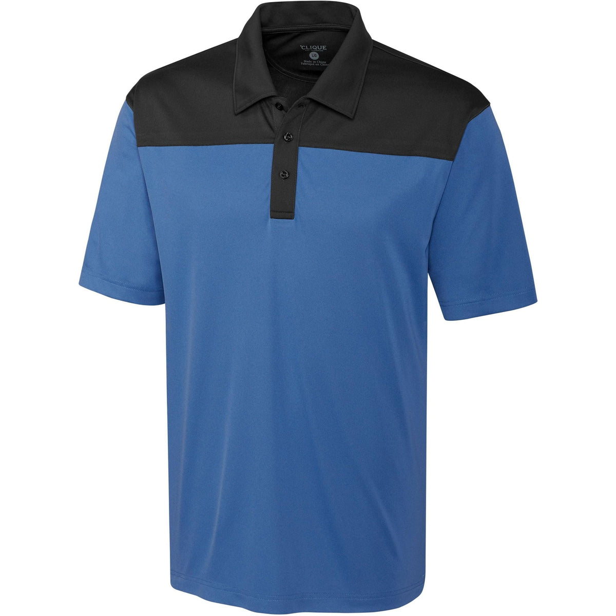 logo-left Clique Parma Colorblock Polo-Men's Polos-Clique-Sea Blue/Titan-S-Thread Logic
