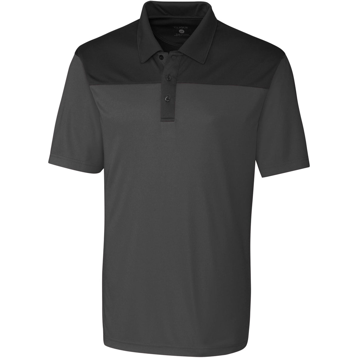 logo-left Clique Parma Colorblock Polo-Men's Polos-Clique-Titan/Black-S-Thread Logic