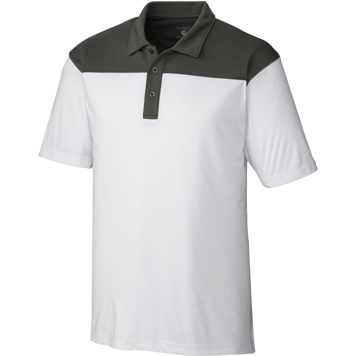 logo-left Clique Parma Colorblock Polo-Men's Polos-Clique-White/Titan-S-Thread Logic