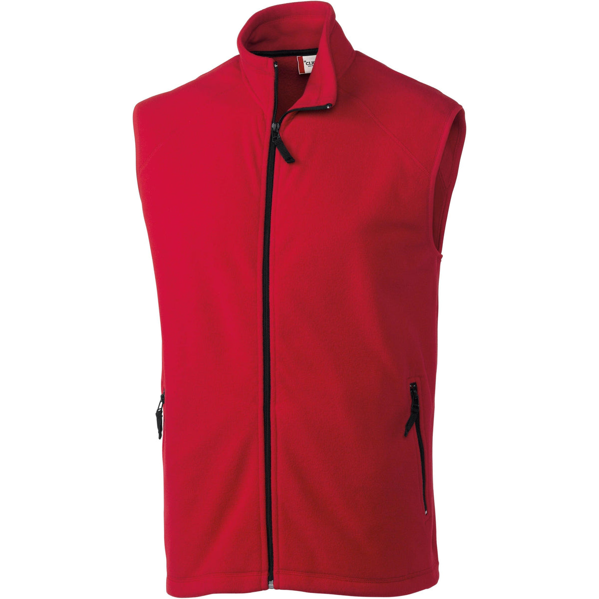 no-logo Clique Summit Full Zip Microfleece Vest-Vests-Clique-Red-S-Thread Logic