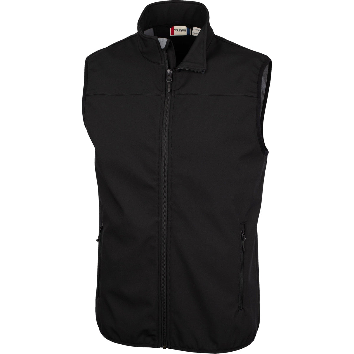 logo-left Clique Trail Softshell Vest-Vests-Clique-Black-S-Thread Logic