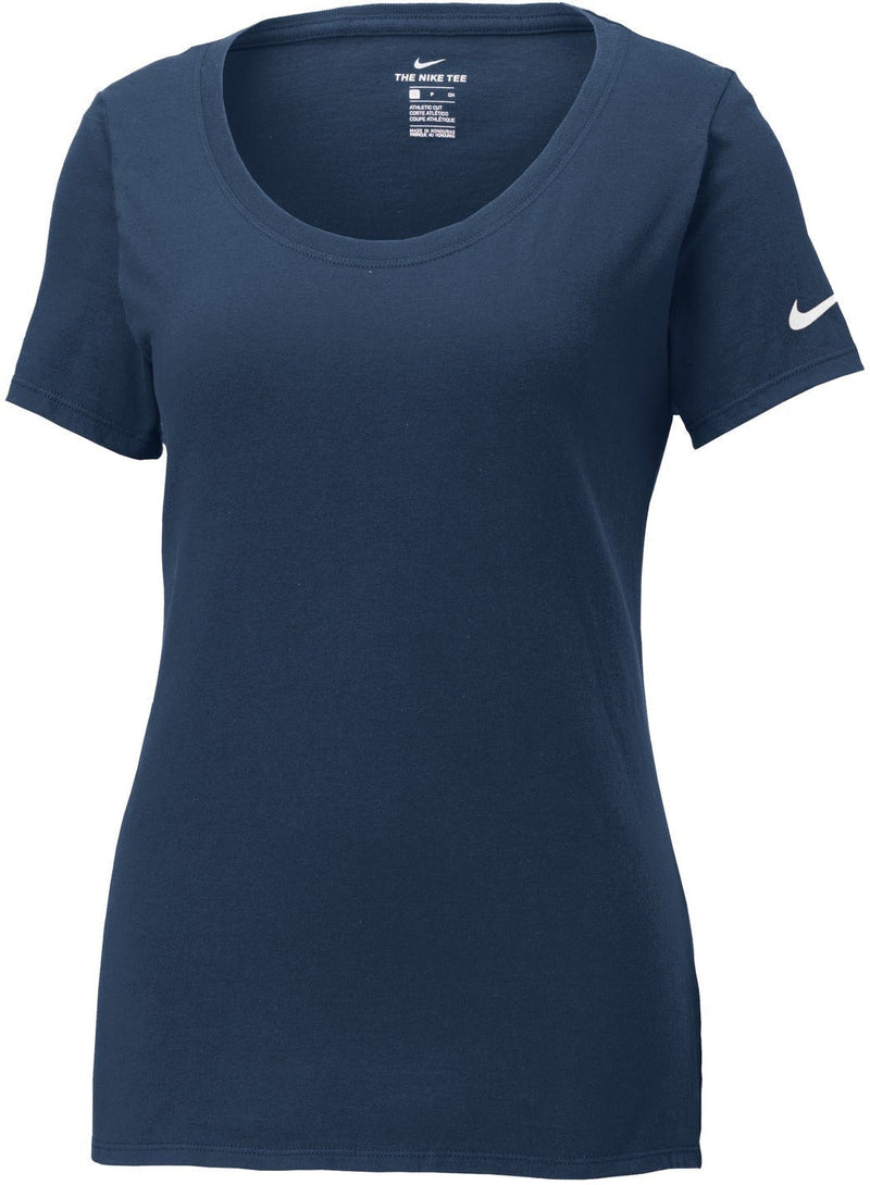 no-logo Closeout - NIKE Ladies Core Cotton Scoop Neck Tee-Discontinued-NIKE-College Navy-S-Thread Logic