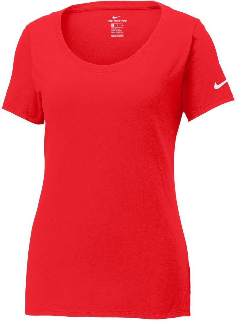 no-logo Closeout - NIKE Ladies Core Cotton Scoop Neck Tee-Discontinued-NIKE-University Red-S-Thread Logic