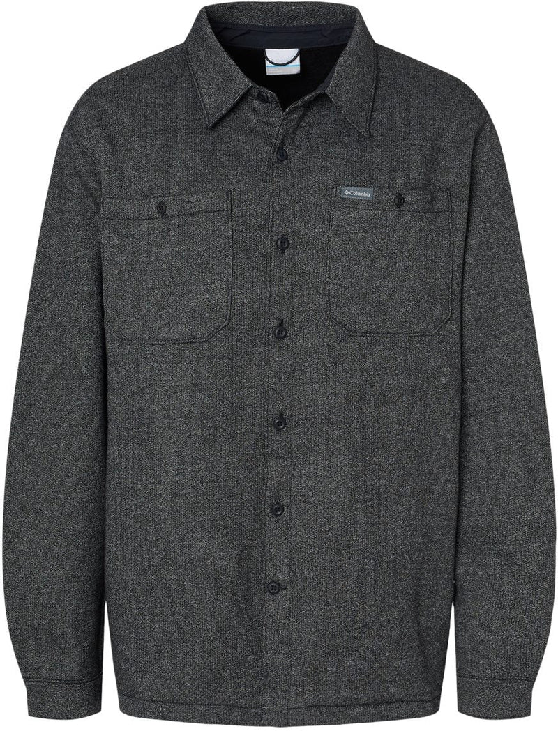 Columbia Great Hart Mountain Shirt Jacket-Apparel-Columbia-Black Heather/ Black-S-Thread Logic