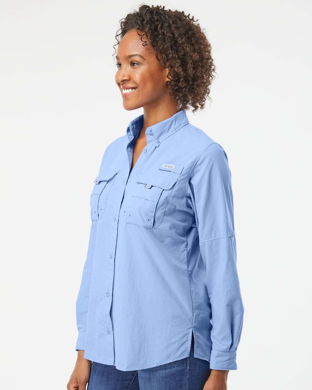 no-logo Columbia Ladies PFG Bahama Long Sleeve Shirt-Ladies Dress Shirts-Columbia-Thread Logic