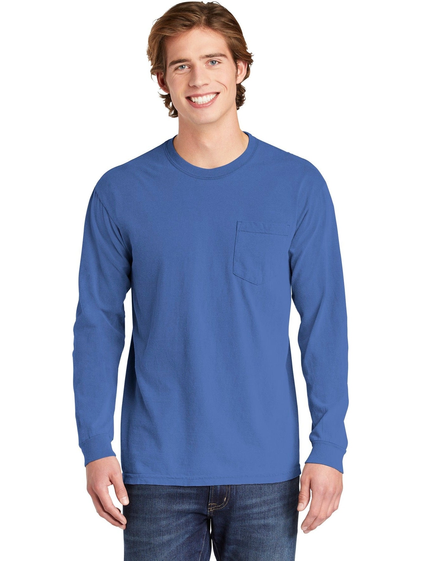 no-logo Comfort Colors Heavyweight Ring Spun Long Sleeve Pocket Tee-Regular-Comfort Colors-Thread Logic