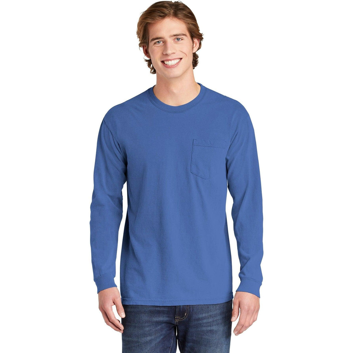 no-logo Comfort Colors Heavyweight Ring Spun Long Sleeve Pocket Tee-Regular-Comfort Colors-Thread Logic