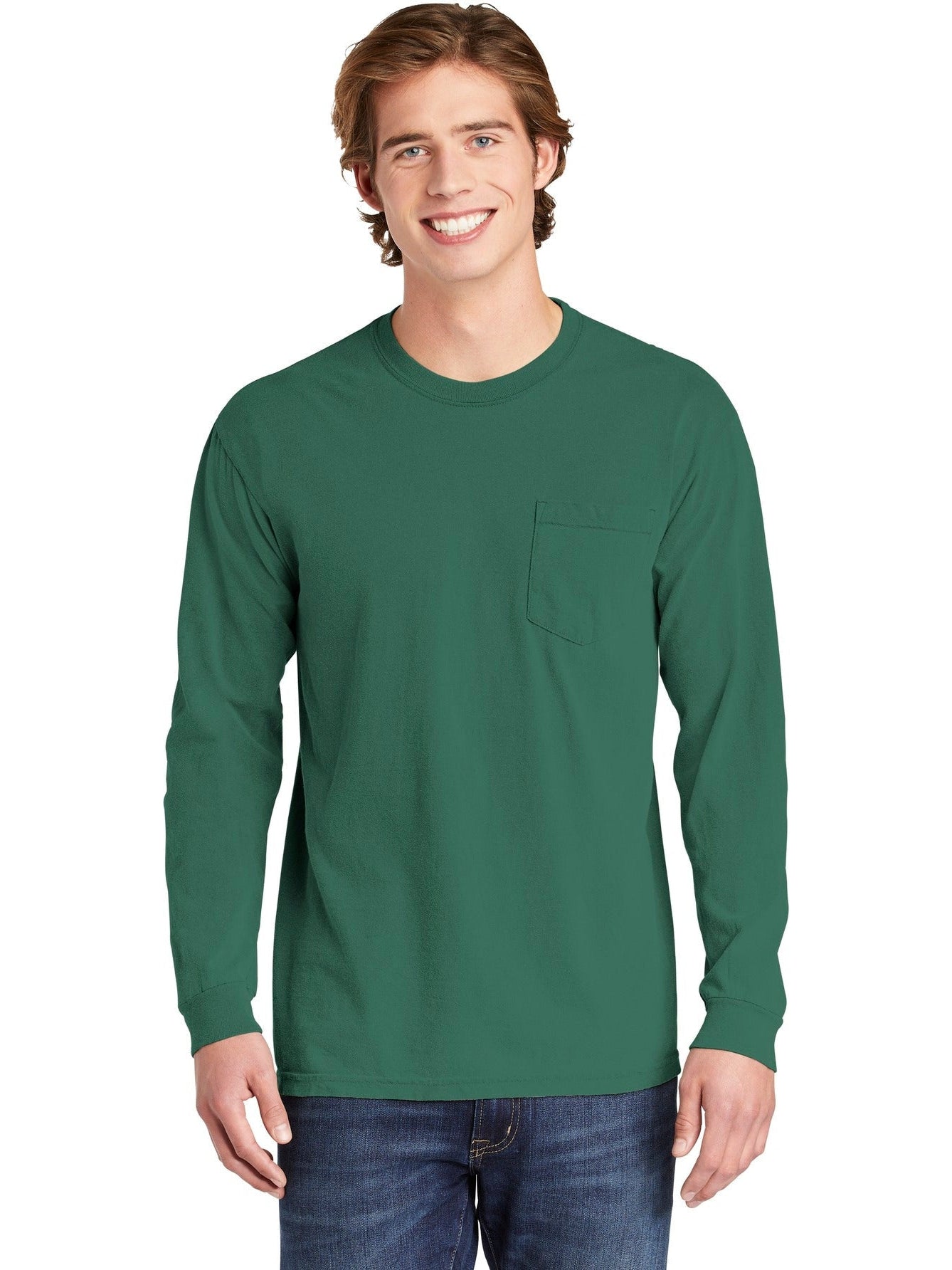 no-logo Comfort Colors Heavyweight Ring Spun Long Sleeve Pocket Tee-Regular-Comfort Colors-Thread Logic