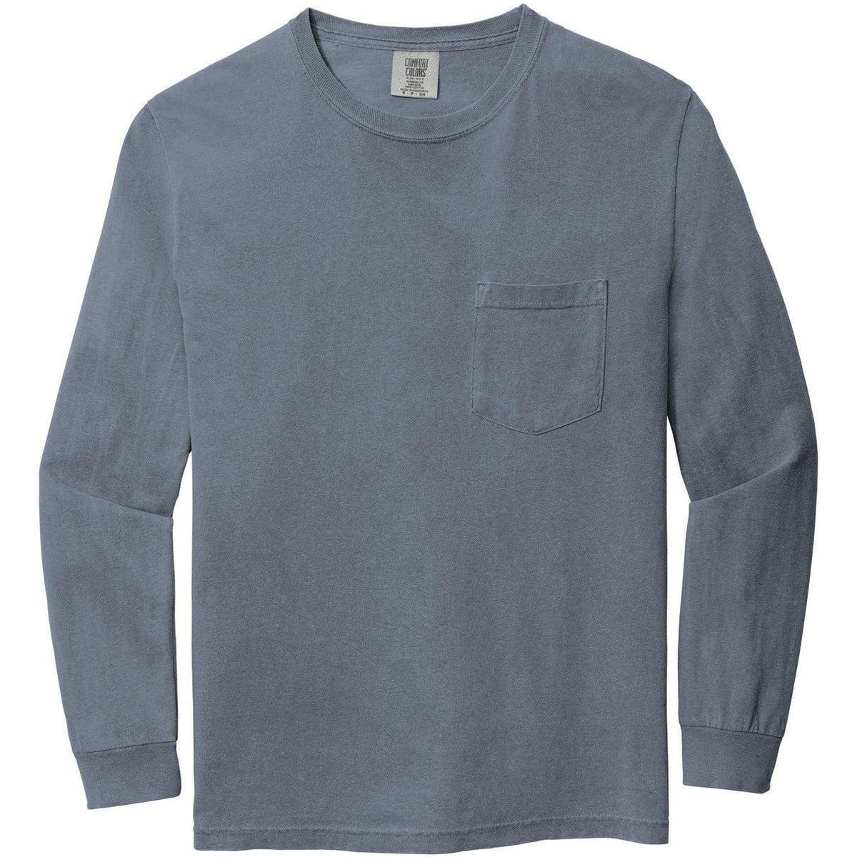 no-logo Comfort Colors Heavyweight Ring Spun Long Sleeve Pocket Tee