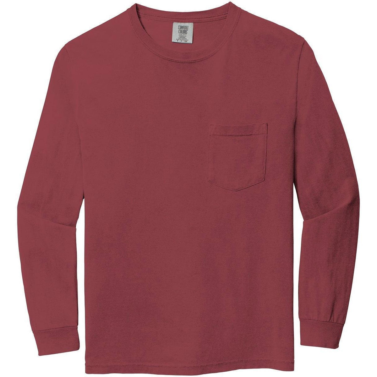no-logo Comfort Colors Heavyweight Ring Spun Long Sleeve Pocket Tee