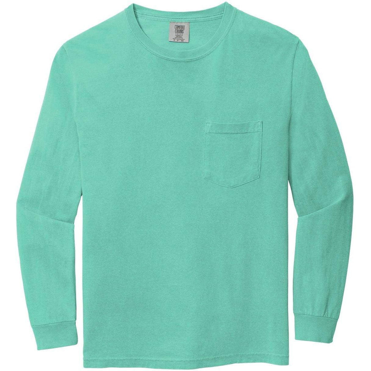 no-logo Comfort Colors Heavyweight Ring Spun Long Sleeve Pocket Tee