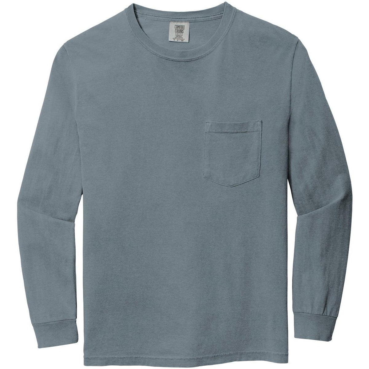 no-logo Comfort Colors Heavyweight Ring Spun Long Sleeve Pocket Tee