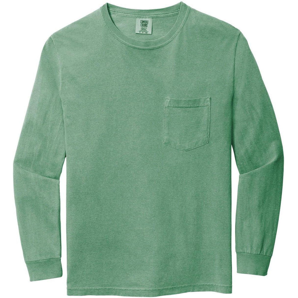 no-logo Comfort Colors Heavyweight Ring Spun Long Sleeve Pocket Tee