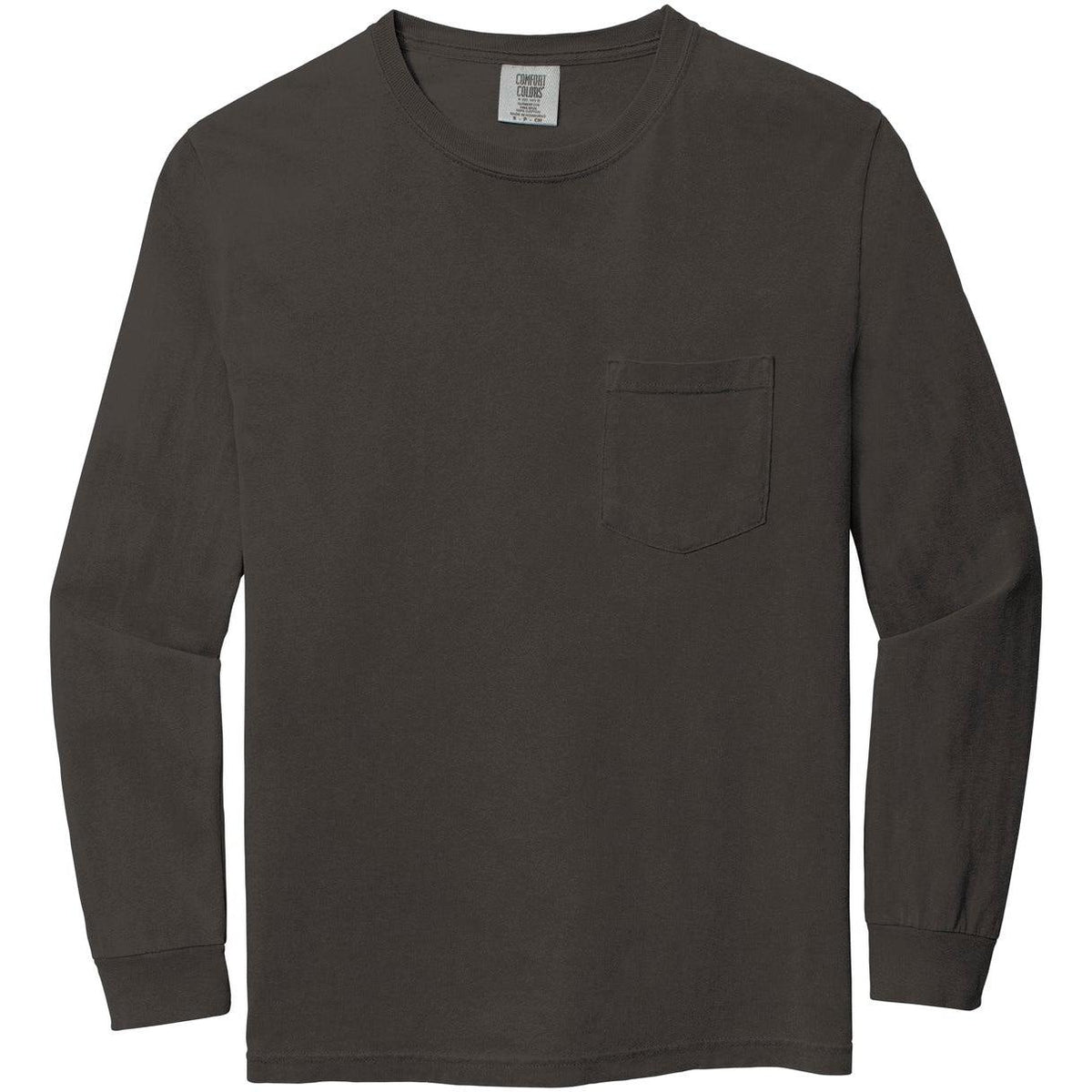 no-logo Comfort Colors Heavyweight Ring Spun Long Sleeve Pocket Tee