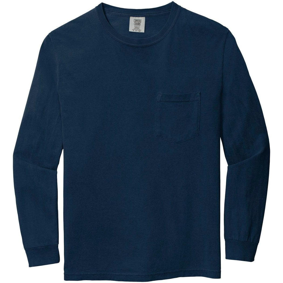 no-logo Comfort Colors Heavyweight Ring Spun Long Sleeve Pocket Tee