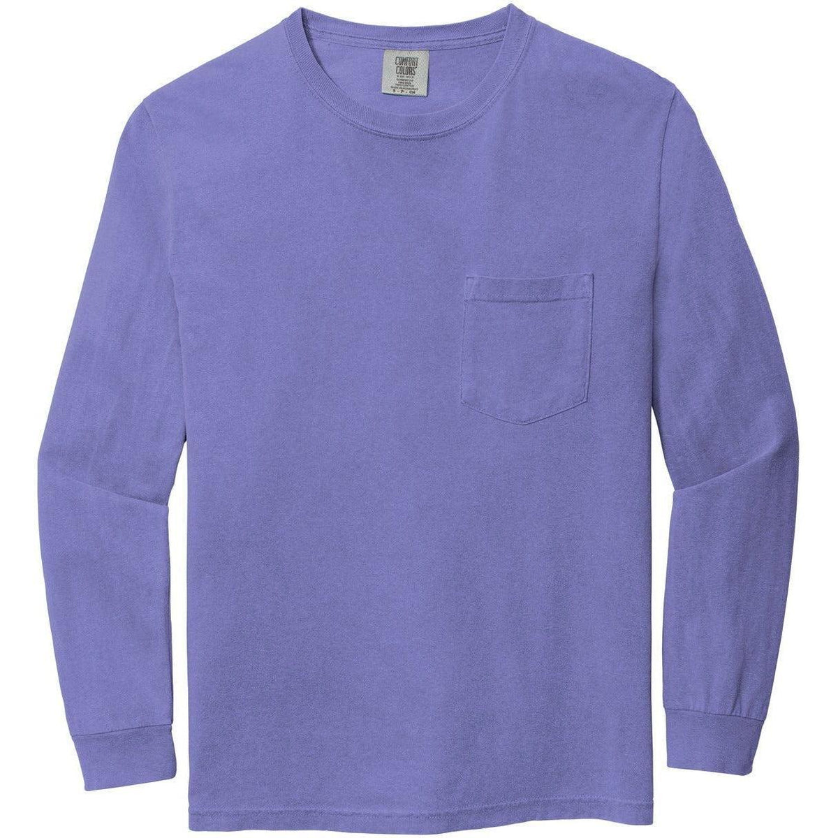 no-logo Comfort Colors Heavyweight Ring Spun Long Sleeve Pocket Tee