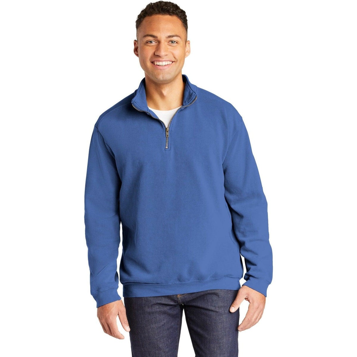 no-logo Comfort Colors Ring Spun 1/4-Zip Sweatshirt-Regular-Comfort Colors-Thread Logic