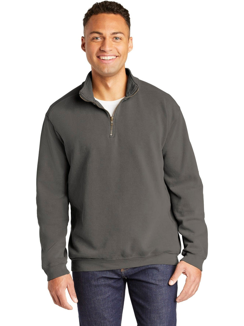 Comfort Colors Men's Adult 1/4 Zip Sweatshirt, Grey Small 