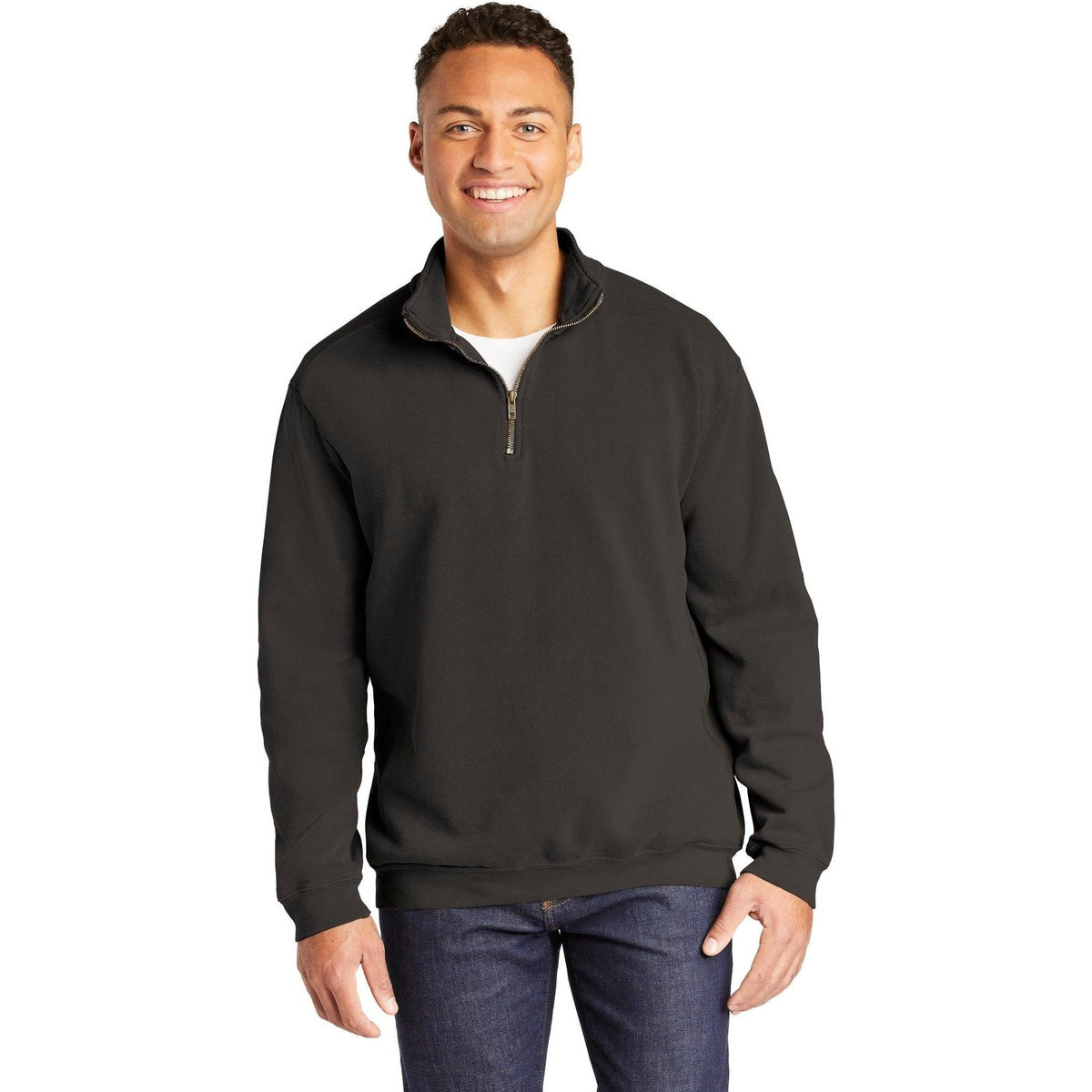 no-logo Comfort Colors Ring Spun 1/4-Zip Sweatshirt-Regular-Comfort Colors-Thread Logic