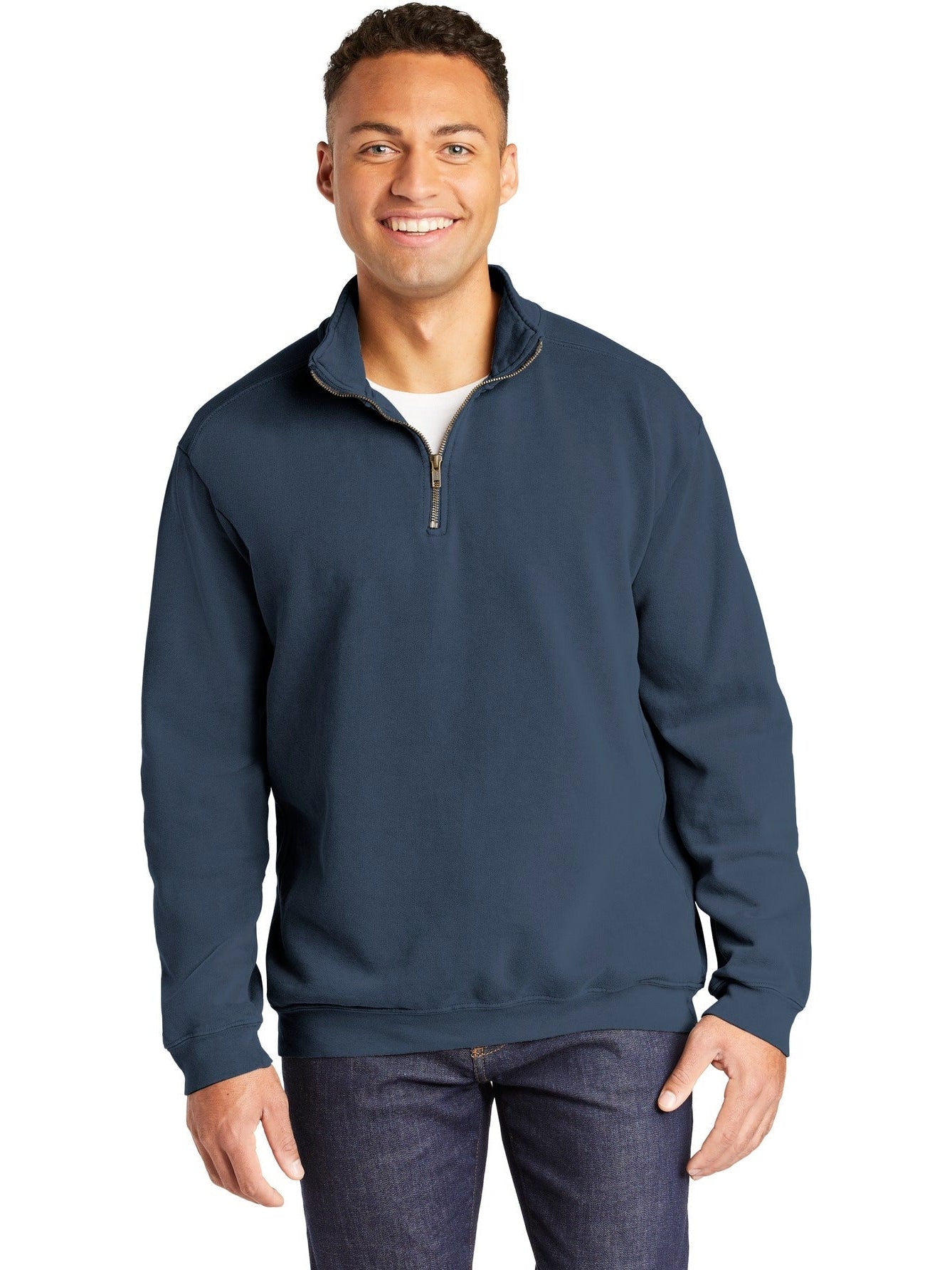 no-logo Comfort Colors Ring Spun 1/4-Zip Sweatshirt-Regular-Comfort Colors-Thread Logic