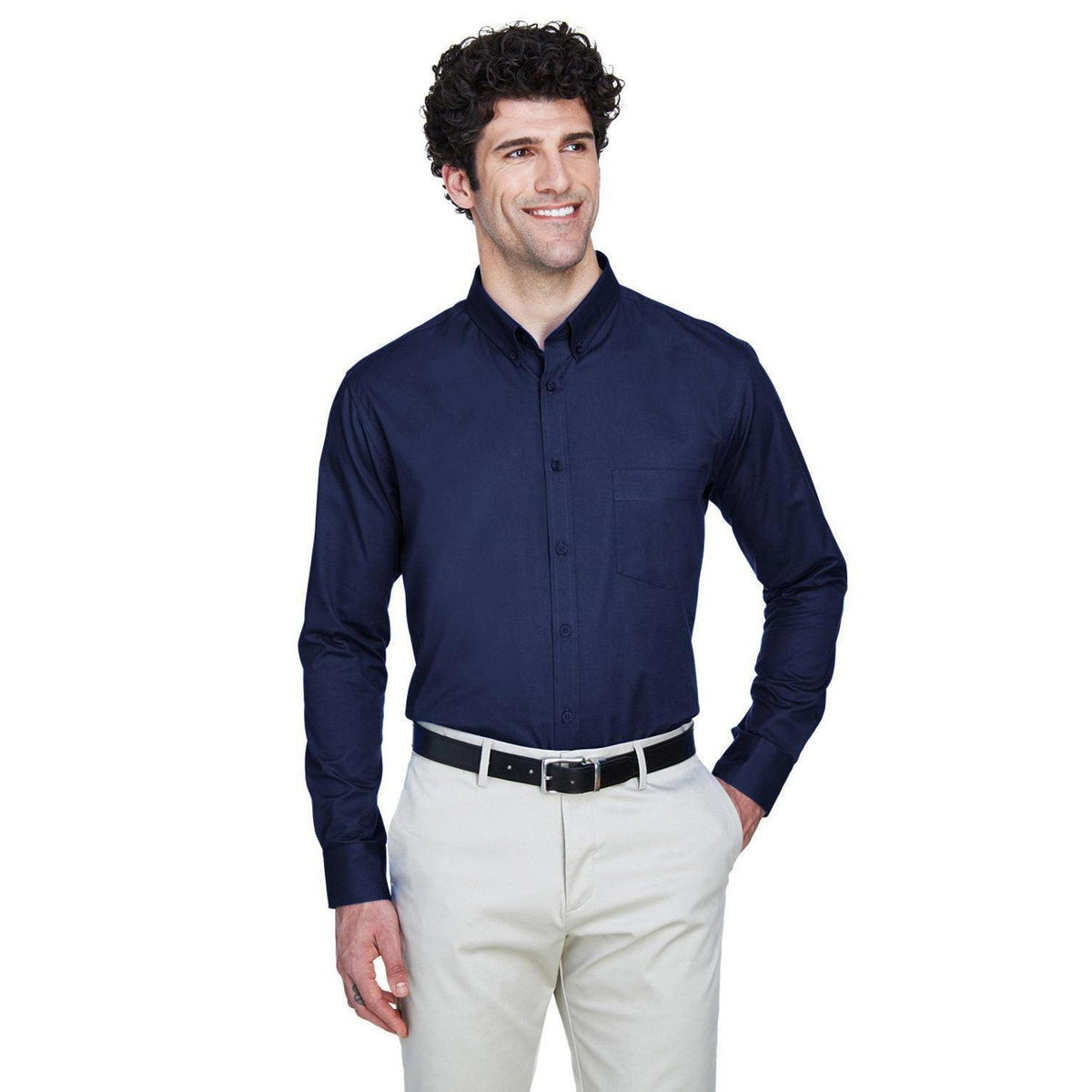 no-logo Core 365 Easy Care Shirt-Men's Dress Shirts-CORE365-Classic Navy-S-Thread Logic