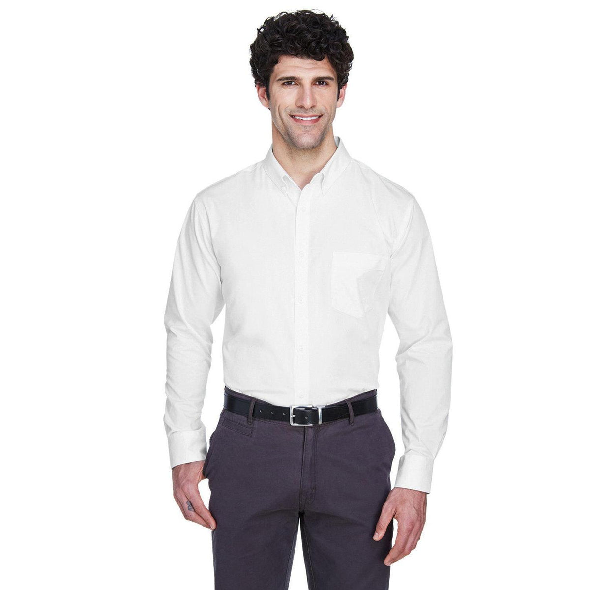 no-logo Core 365 Easy Care Shirt-Men's Dress Shirts-CORE365-White-S-Thread Logic