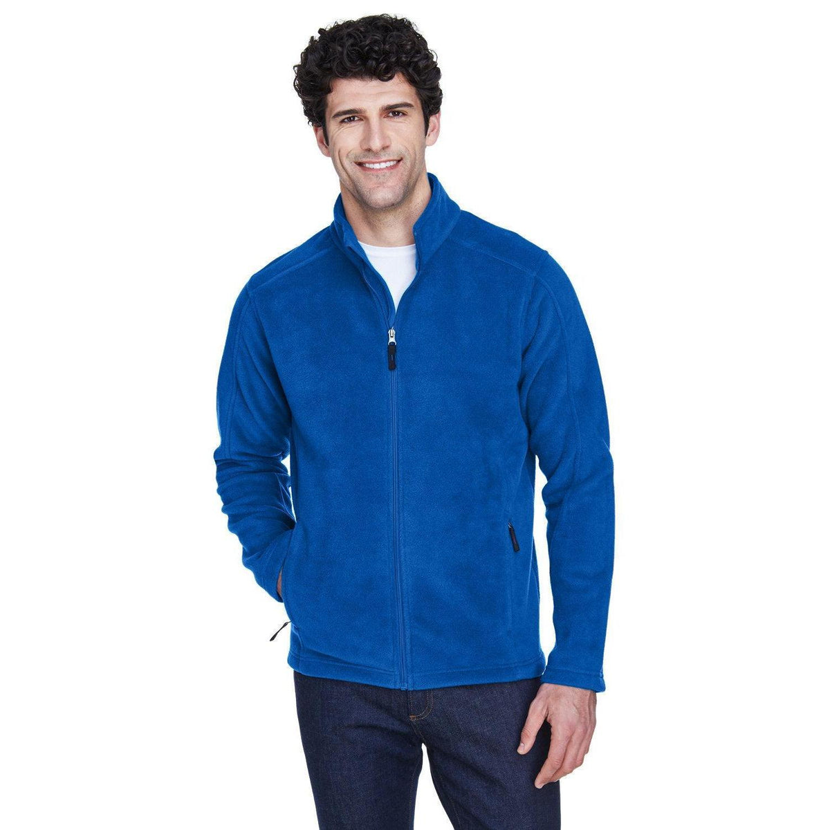 no-logo Core 365 Fleece Jacket-Men's Jackets-CORE365-True Royal-S-Thread Logic