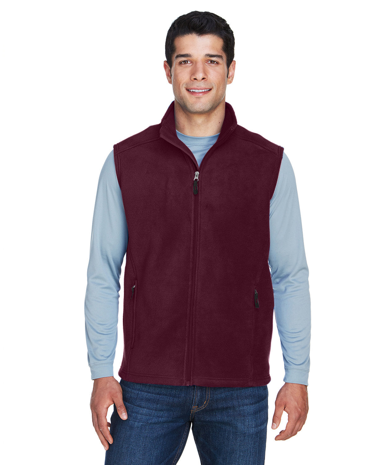  Core 365 Journey Fleece Vest-Men's Layering-CORE365-Burgundy-S-Thread Logic