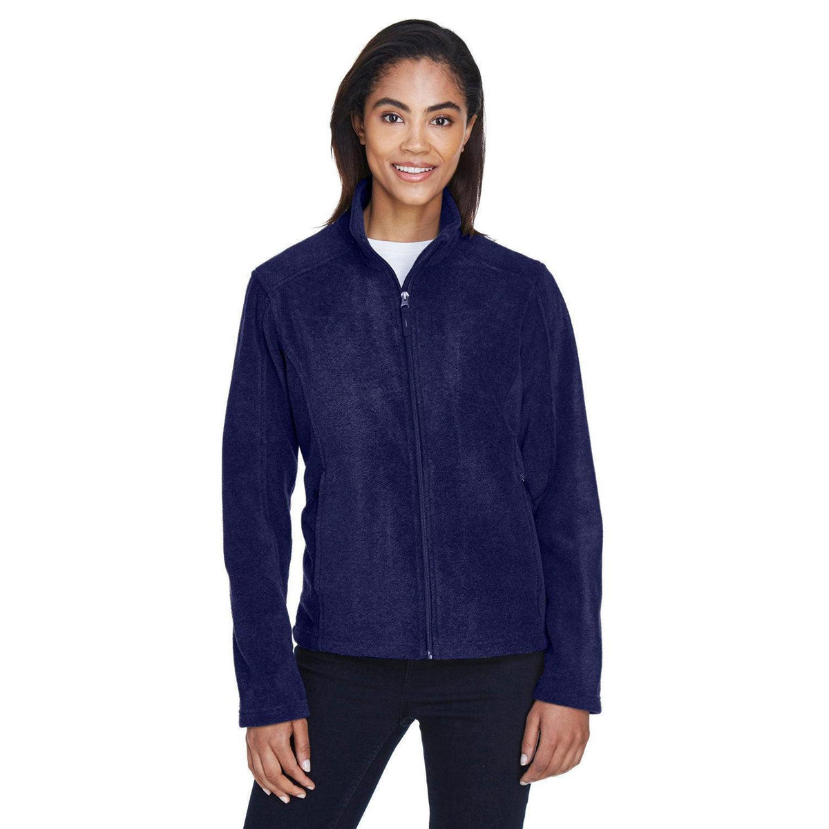 no-logo Core 365 Women's Fleece Jacket-Ladies Jackets-CORE365-Classic Navy-XS-Thread Logic