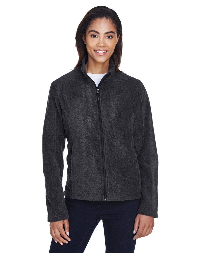  Core 365 Ladies Fleece Jacket-Ladies Jackets-CORE365-Heather Charcoal-XS-Thread Logic