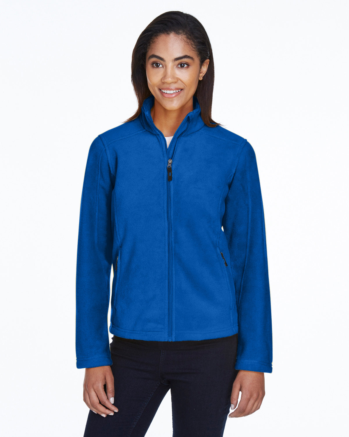  Core 365 Ladies Fleece Jacket-Ladies Jackets-CORE365-True Royal-XS-Thread Logic