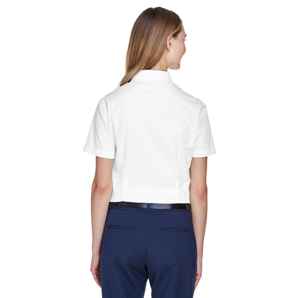 no-logo Core 365 Women's Optimum Short-Sleeve Twill Shirt-Dress Shirts-CORE365-Thread Logic