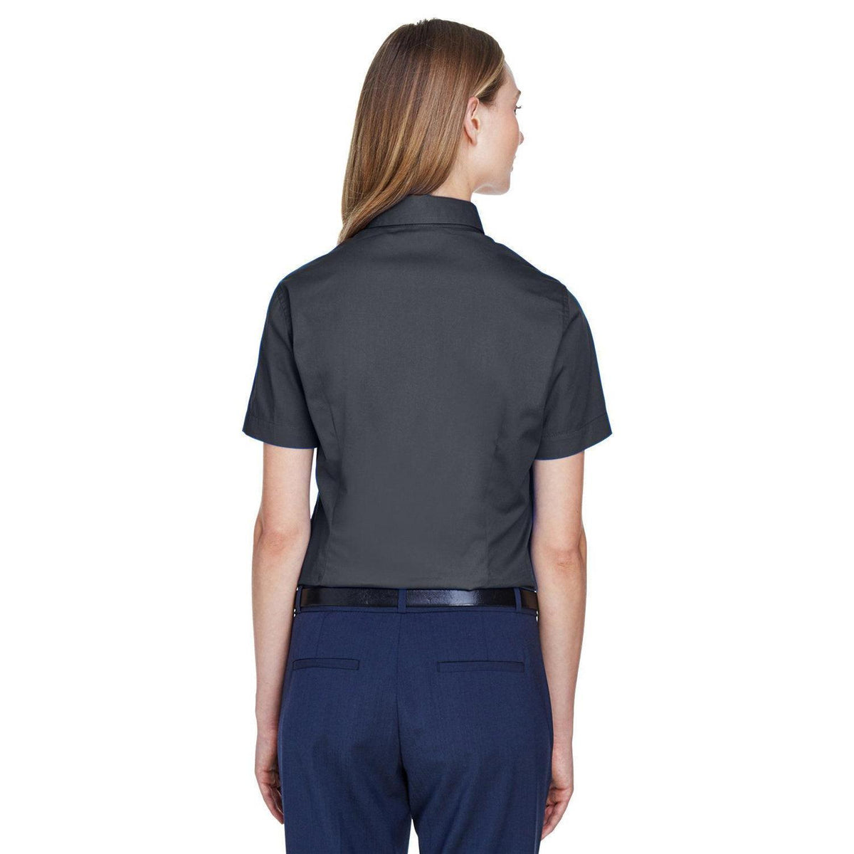 no-logo Core 365 Women's Optimum Short-Sleeve Twill Shirt-Dress Shirts-CORE365-Thread Logic