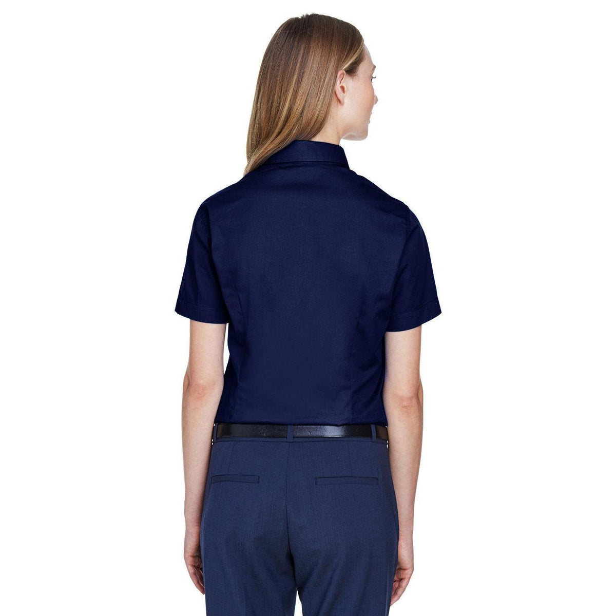 no-logo Core 365 Women's Optimum Short-Sleeve Twill Shirt-Dress Shirts-CORE365-Thread Logic