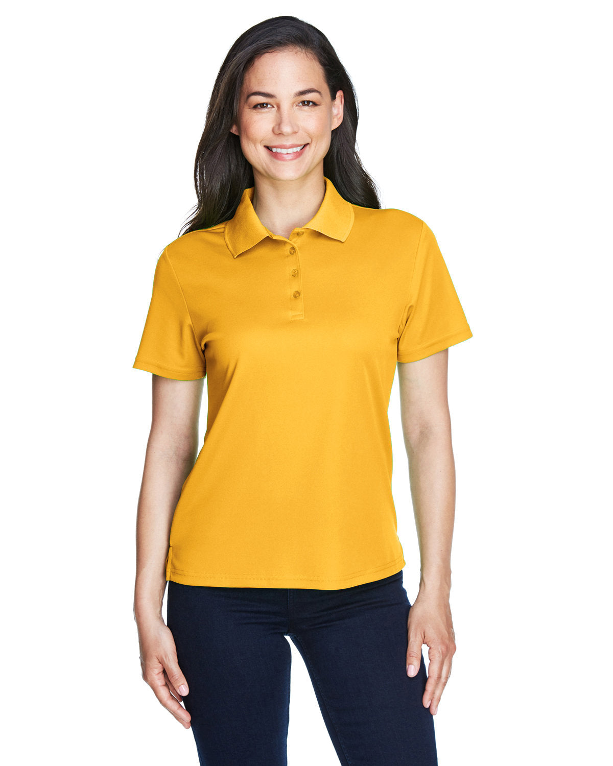  Core 365 Ladies Performance Pique Polo-Ladies Polos-CORE365-Campus Gold-XS-Thread Logic