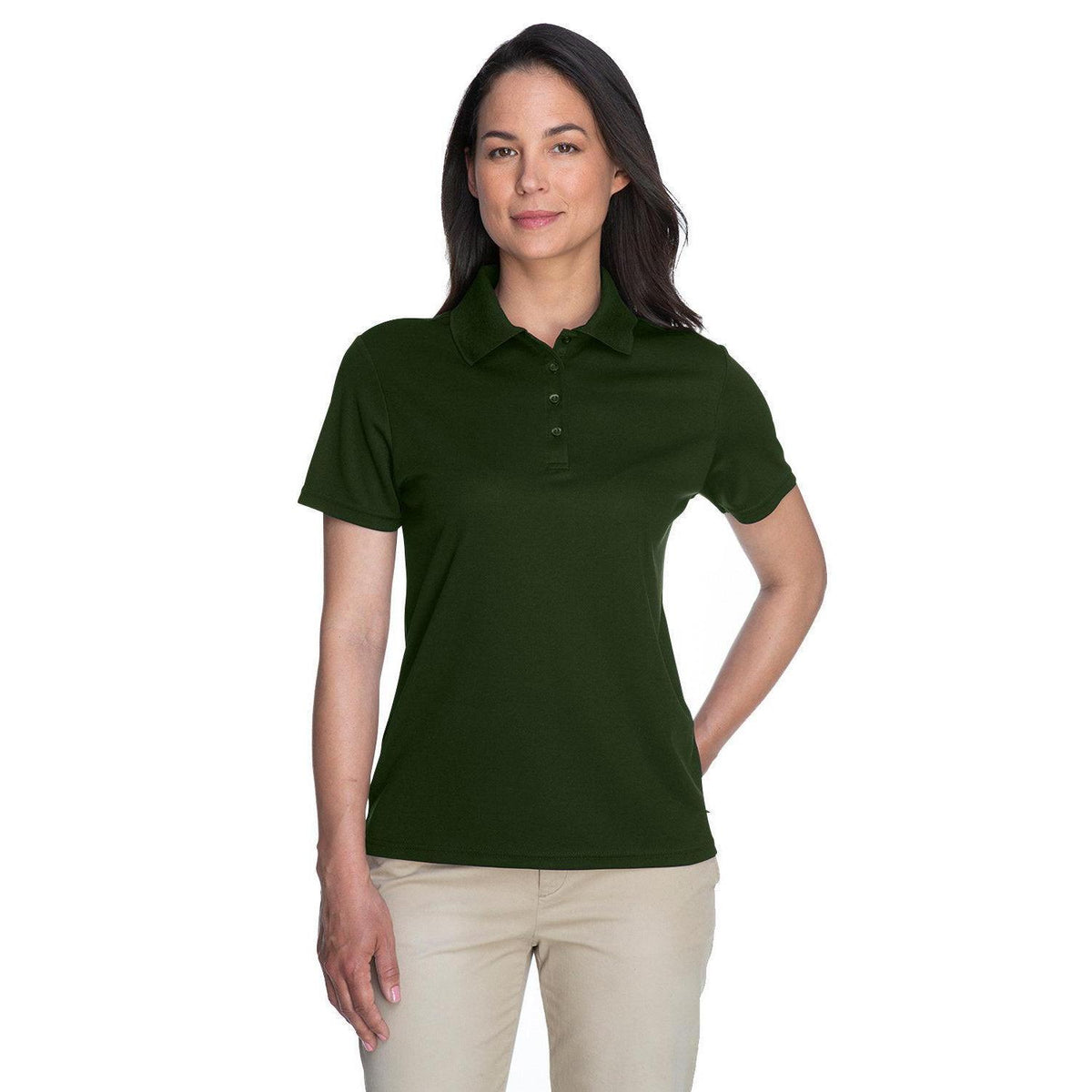no-logo Core 365 Women's Performance Pique Polo-Ladies Polos-CORE365-Forest-XS-Thread Logic