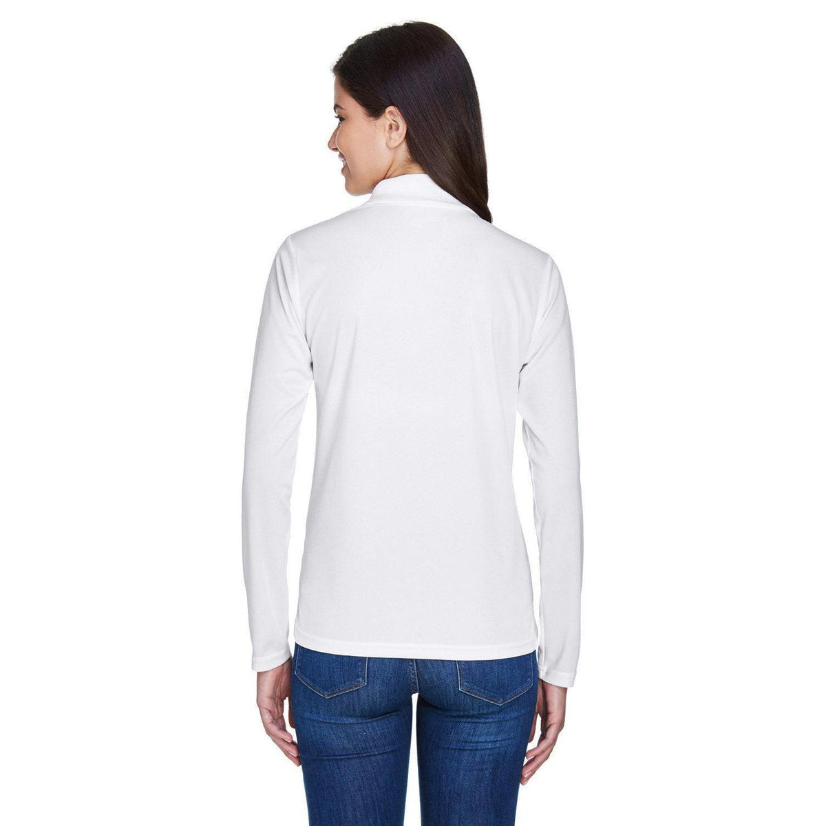 no-logo Core 365 Women's Pinnacle Performance Long-Sleeve Pique Polo-Ladies Polos-CORE365-Thread Logic