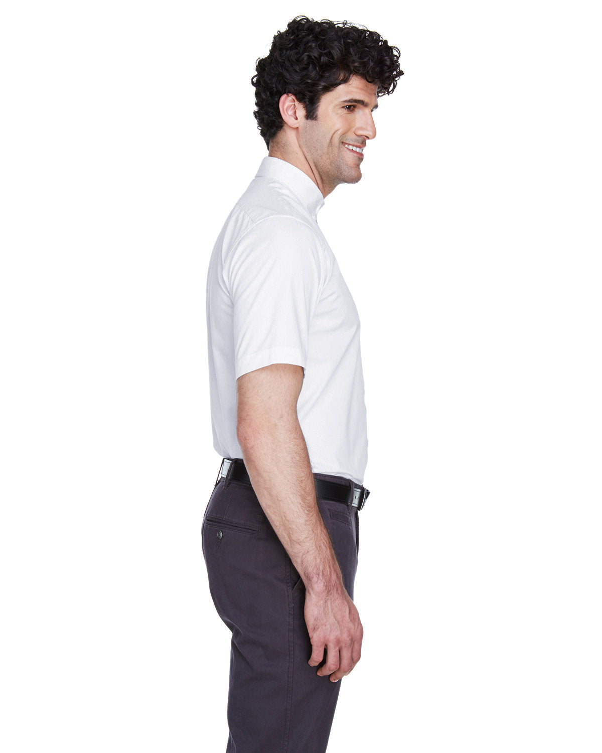no-logo Core 365 Optimum Short-Sleeve Twill Shirt-Men's Dress Shirts-CORE365-Thread Logic