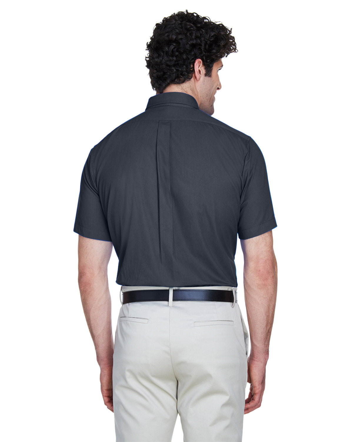 no-logo Core 365 Optimum Short-Sleeve Twill Shirt-Men's Dress Shirts-CORE365-Thread Logic