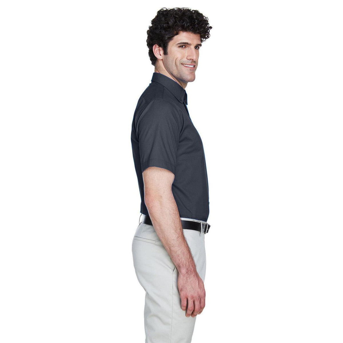 no-logo Core 365 Optimum Short-Sleeve Twill Shirt-Dress Shirts-CORE365-Thread Logic
