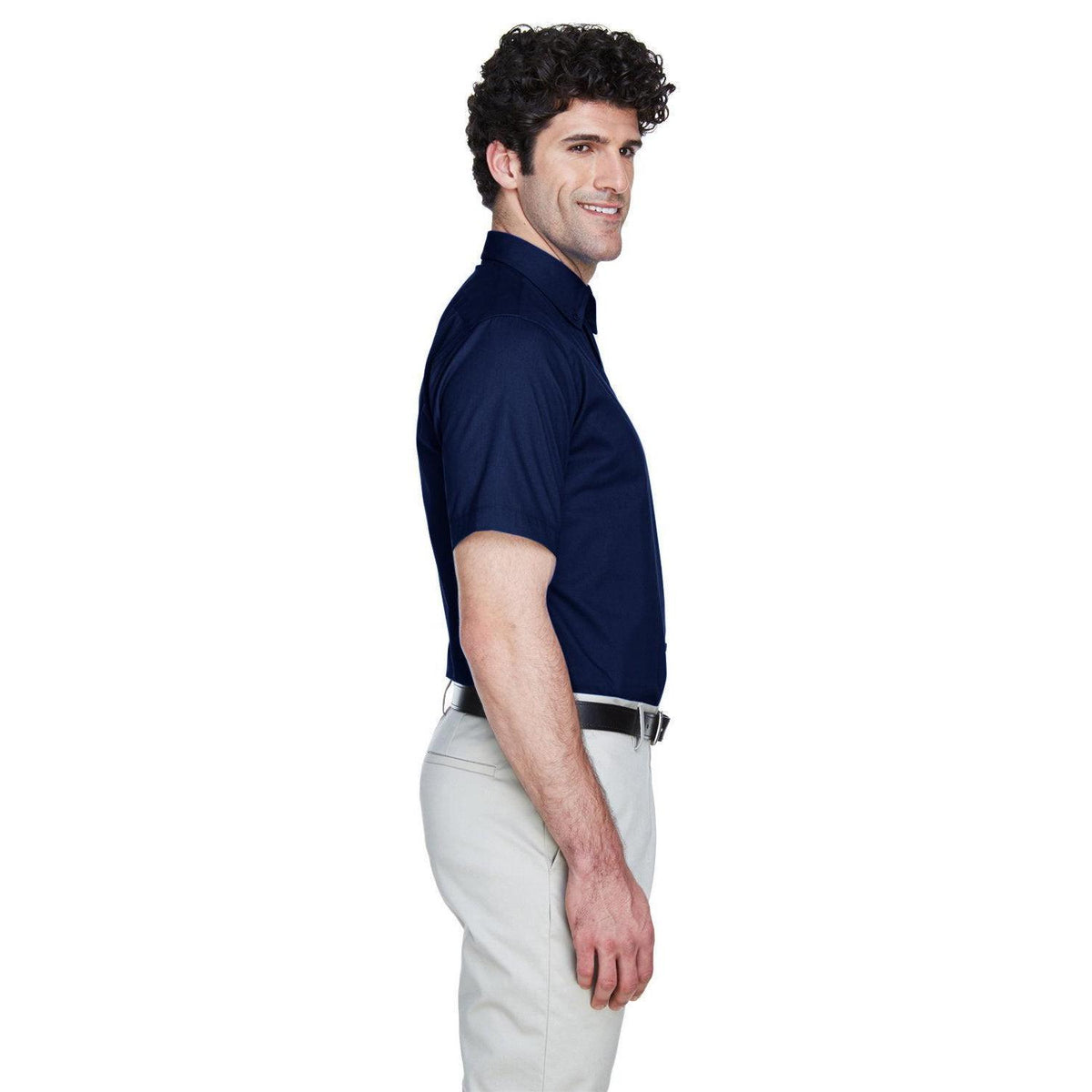 no-logo Core 365 Optimum Short-Sleeve Twill Shirt-Dress Shirts-CORE365-Thread Logic