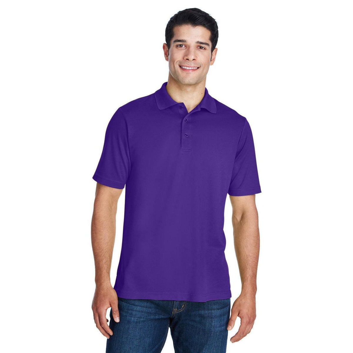 logo-left Core 365 Performance Pique Polo Shirt-Men's Polos-CORE365-Campus Purple-S-Thread Logic