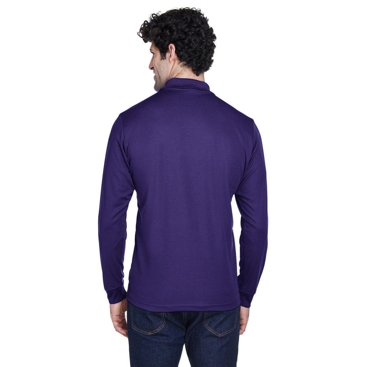 no-logo Core 365 Pinnacle Performance Long-Sleeve Pique Polo-Polos-CORE365-Thread Logic