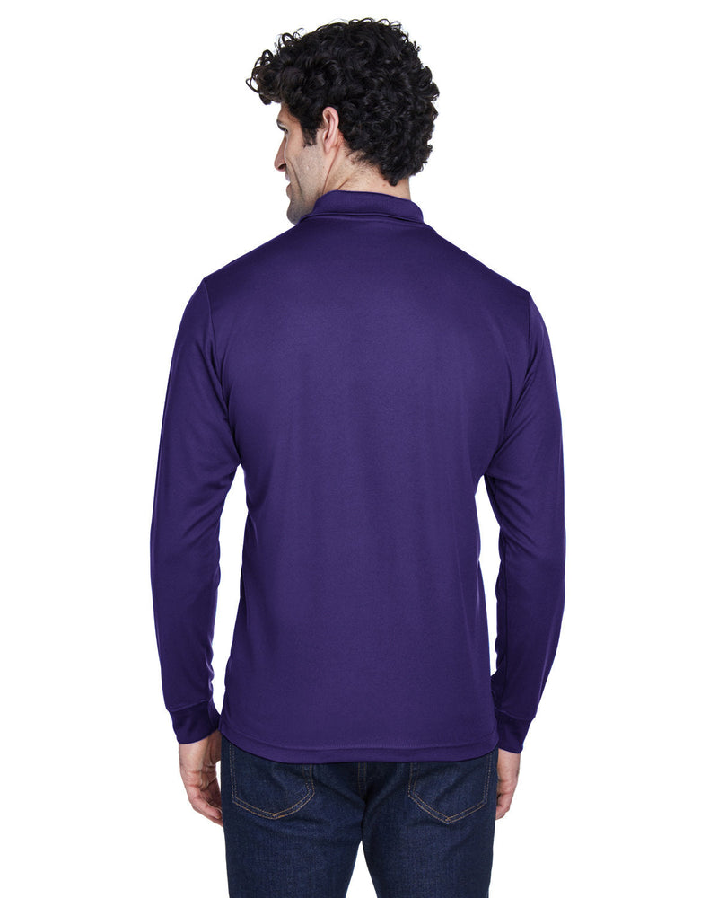 no-logo Core 365 Pinnacle Performance Long-Sleeve Pique Polo-Men's Polos-CORE365-Thread Logic